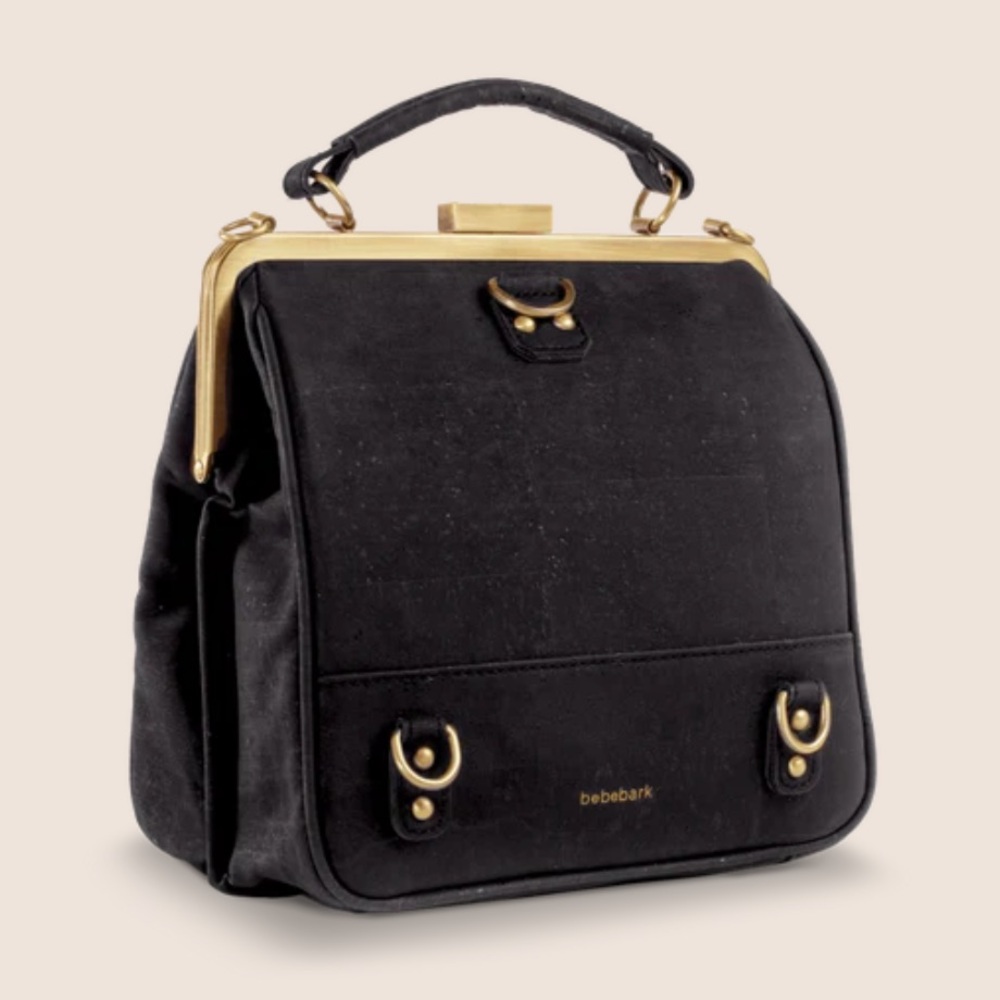 Laflore Paris Bebebark Black Mini Convertible Crossbody Clutch - Picture 9 of 14